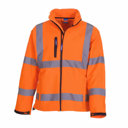 Yoko Mens Hi-Vis Sofshell Jacket - S, Hi Vis Orange