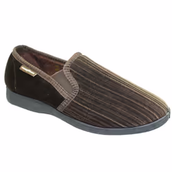 Goodyear Mens Calder Pinstripe Slippers - 11 UK, Brown