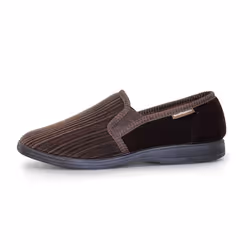 Goodyear Mens Calder Pinstripe Slippers - 11 UK, Brown