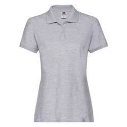 Fruit Of The Loom Ladies Lady-Fit Premium Short Sleeve Polo Shirt - L, Athletic Heather Grey
