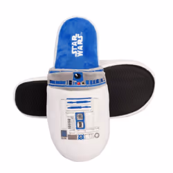 Star Wars Mens R2-D2 Slippers - 11 UK-12 UK, Blue/White/Grey