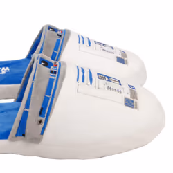Star Wars Mens R2-D2 Slippers - 11 UK-12 UK, Blue/White/Grey