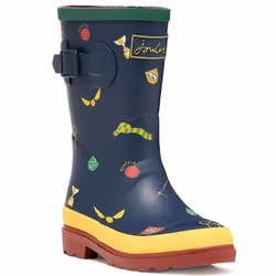 Joules Kids Spellbinding Outdoor Wellington Boots Wellies - Navy Quidditch - 9K, Navy Quidditch