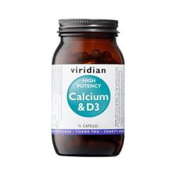 Viridian High Potency Calcium & Vitamin D3 Vegicaps 90 (310)