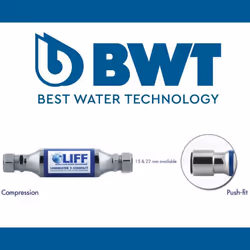 BWT LBP2-15 Lime Beater Push Fit Electrolytic Scale Inhibitor, Chrome Finish