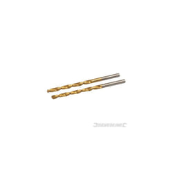 Silverline 3.0mm HSS Titanium-Coated Drill Bit Pack x2