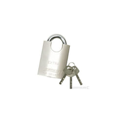 50mm Silverline Shrouded Padlock - 298532 -  padlock shrouded 50mm silverline 298532