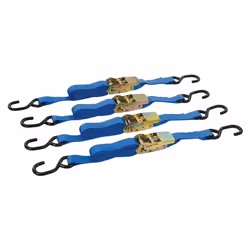 4m x 25mm Ratchet Tie Down Strap - Set Silverline Lash 4 Cargo 481938 900kg - set silverline x lash 4 cargo 481938 4m 25mm 9 ...