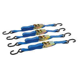 4m x 25mm Ratchet Tie Down Strap - Set Silverline Lash 4 Cargo 481938 900kg -  set silverline x lash 4 cargo 481938 4m 25mm 900 kg ratchet 4pce 900kg