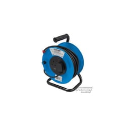 25m 2 Socket Cable Reel -  cable reel 25m 240v 13a socket freestanding 303754 silverline