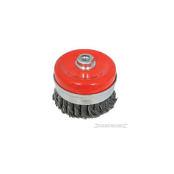 Silverline Angle Grinder 100mm Twist Knot Steel Wire Cup Brush