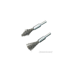 Silverline Steel De-carb Brush Set 2pk 6mm Shank - Decarb 190316 -  brush set decarb silverline shank steel 2pk 6mm 190316