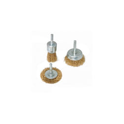 Silverline Power Drill Brassed Steel Wire Wheel & Cup Brush x3 Set