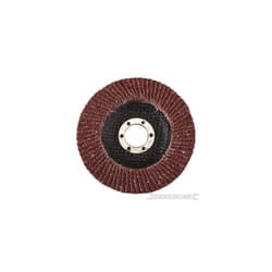 Silverline 115mm Aluminium Oxide Grinding Sanding Flap Disc (40 Grit)