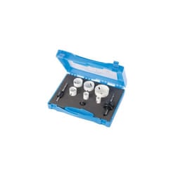 Silverline Plumbers Bi-metal Holesaw Kit 9pce 19 - 57mm Dia - Bimetal 595759 19 -  holesaw bimetal kit plumbers silverline 595759 9pce 57mm 19 1957mm