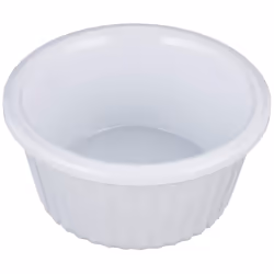 Utopia Melamine Ramekins, JMP209-000000-B01012, Fluted White Ramekin 1oz (3cl) (Box of 12)