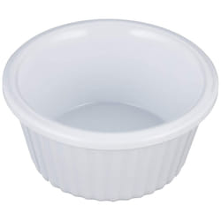 Utopia Melamine Ramekins, JMP209-000000-B01012, Fluted White Ramekin 1oz (3cl) (Box of 12)