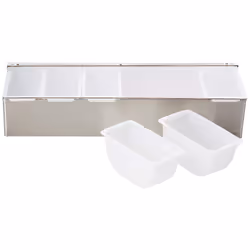 Utopia Bar Accessories, F91104-000000-B01001, Condiment Holder - 6 Inserts 17.5' (44.5cm) (Box of 1)
