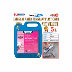 5L Integral Water Resistant Liquid Mortar & Render Plasticiser 5 Litre