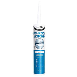 Bond It Bath Mate Bathroom and Kitchen Acrylic Sealant White Silicone Shower
