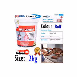 Bond It Fire Cement Ready Mixed Stoves Oven Boilers Flue Buff 2kg