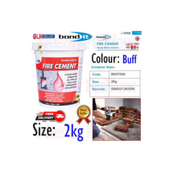 Bond It Fire Cement Ready Mixed Stoves Oven Boilers Flue Buff 2kg