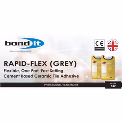 Bond It Rapid Flex Tile Adhesive Flexible Floor Wall Grey Bag 20kg