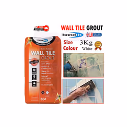 Bond It Cement Based Water & Mould Resistant Wall Tile Grout White 3kg