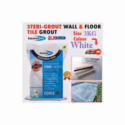 Bond it STERI-GROUT Floor & Wall Tile Grout 3KG White