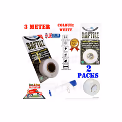 2x Bond it Raptile Emergency Repair Tape Waterproof Silicone White 3m