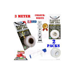 2x Bond it Raptile Emergency Repair Tape Waterproof Silicone White 3m