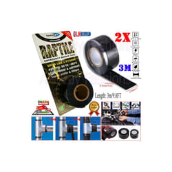 2pc BOND IT Raptile Silicone Repair Tape WaterproofSealing Tape Black