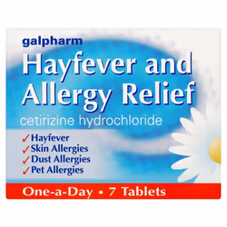 Galpharm Cetirizine Hayfever & Allergy 7 Tablets