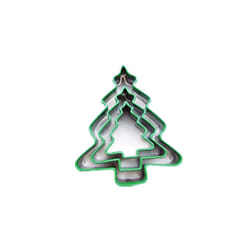Eddingtons Set of 3 Christmas Tree Shape Cutters with Green Tops