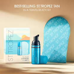 St.Tropez Self Tan Express Mini Kit  Travel-Sized Bronzing Mousse & Tanning Applicator Mitt  Vegan-Friendly Tanner  Even & Natural Self Tan