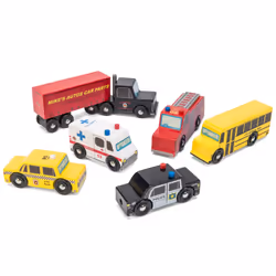 Le Toy Van New York Car Set, Car & city, 3 yr(s), Multicolour, Wood