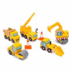 Le Toy Van Construction Cars, Vehicle set, 3 yr(s), Wood, Black, Yellow