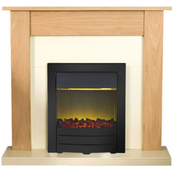 Adam Southwold Fireplace Suite in Oak with Colorado Electric Fire in B