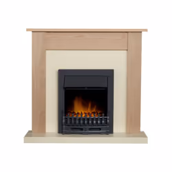 Adam Southwold Fireplace Oak & Cream + Blenheim Electric Fire Black, 43"