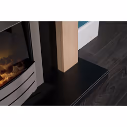 Adam Southwold Fireplace in Oak & Black with Colorado Electric Fire in Brushed Steel, 43 Inch