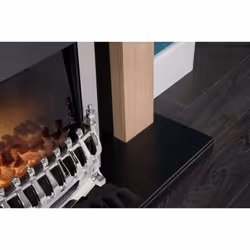 Adam Southwold Fireplace in Oak & Black with Blenheim Electric Fire in Chrome, 43 Inch