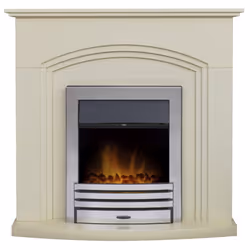 Adam Truro Fireplace in Cream with Eclipse Electric Fire in Chrome, 41