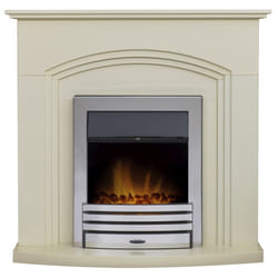Adam Truro Fireplace in Cream with Eclipse Electric Fire in Chrome, 41