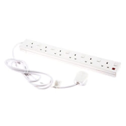 SMJ F6W2IS power extension 2 m 6 AC outlet(s) Indoor White
