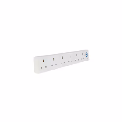 SMJ S6W2MPX Extension Lead 240 Volt 6 Way 13A Surge Protection 2 Metre
