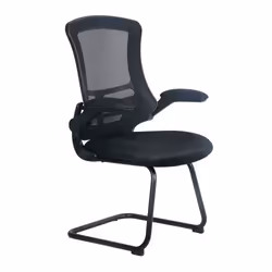 NAUTILUS Designs Luna Designer High Back Mesh Black Cantilever Visitor