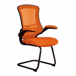 NAUTILUS Designs Luna Designer High Back Mesh Orange Cantilever Visito