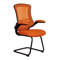NAUTILUS Designs Luna Designer High Back Mesh Orange Cantilever Visito
