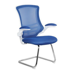 NAUTILUS Designs Luna Designer High Back Mesh Blue Cantilever Visitor