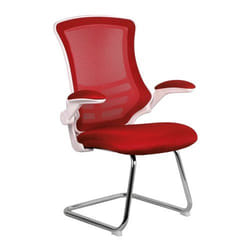 NAUTILUS Designs Luna Designer High Back Mesh Red Cantilever Visitor C